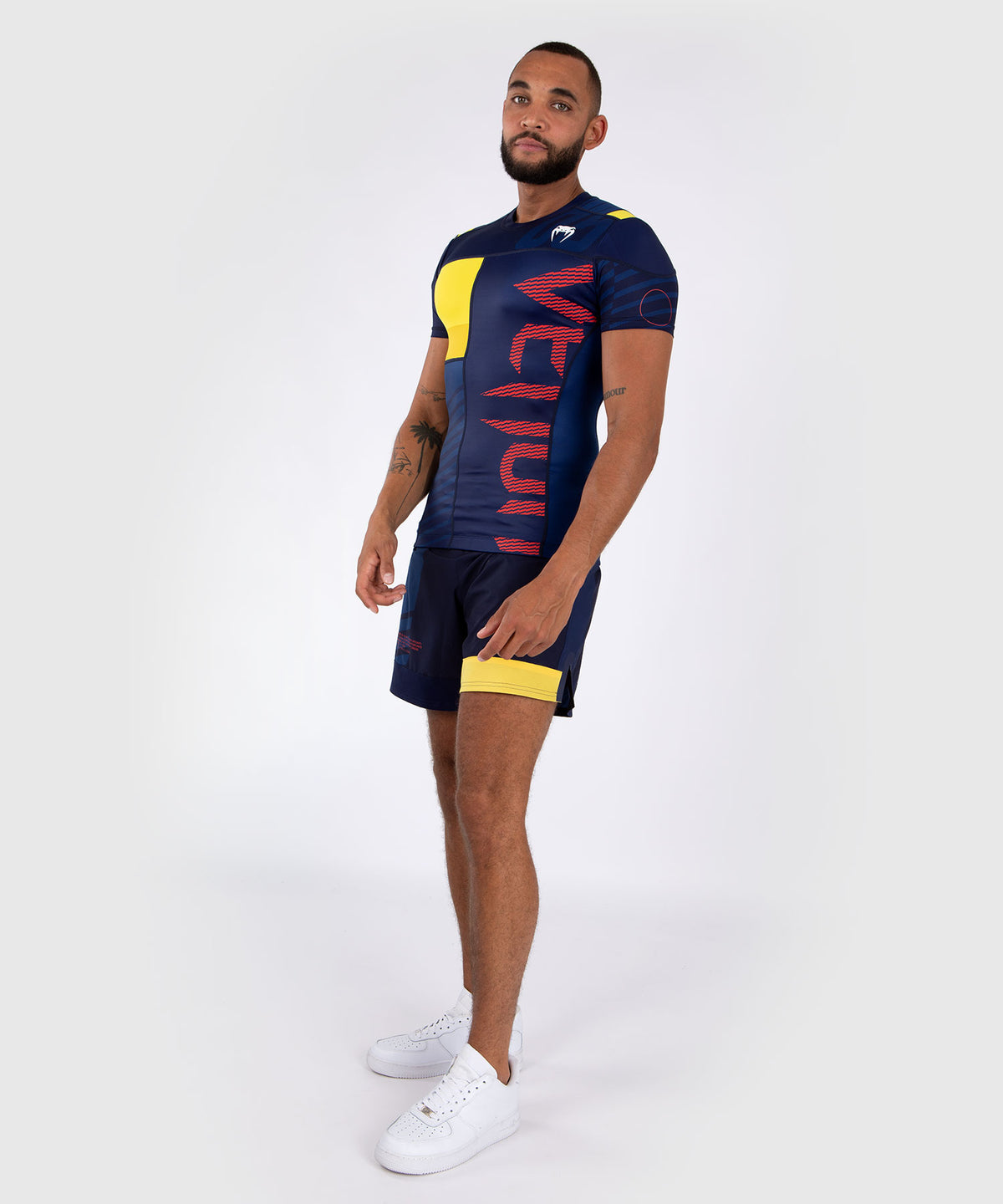 Venum Sport 05 Rashguard Short Sleeves - Blue/Yellow