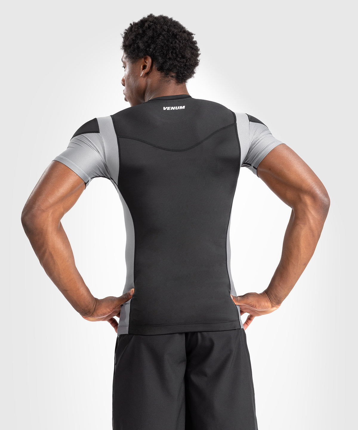 Venum Tempest Rashguard De Manga Corta para Hombre - Negro/Gris