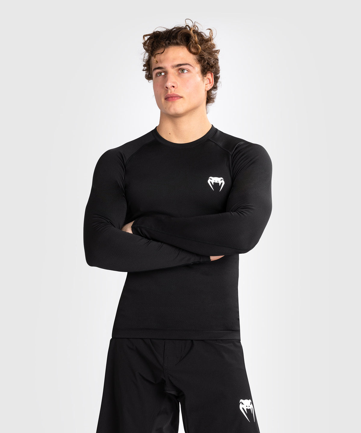 Venum Contender Men’s Long Sleeve Rashguard - Black/White