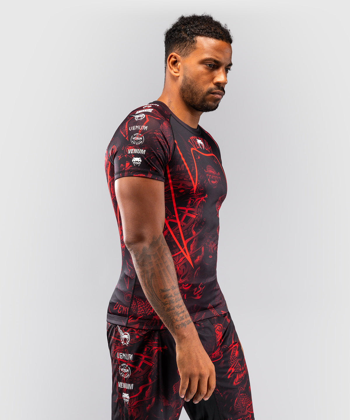 Venum 20th Anniversary Kurzarm Rashguard - Schwarz/Rot