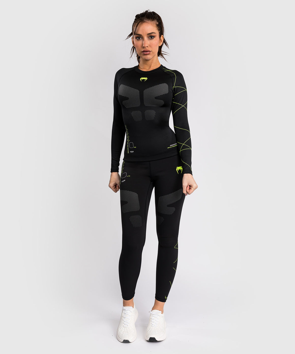 Venum Training Camp 4.0 Lycra de manga larga - Negro/Verde neón