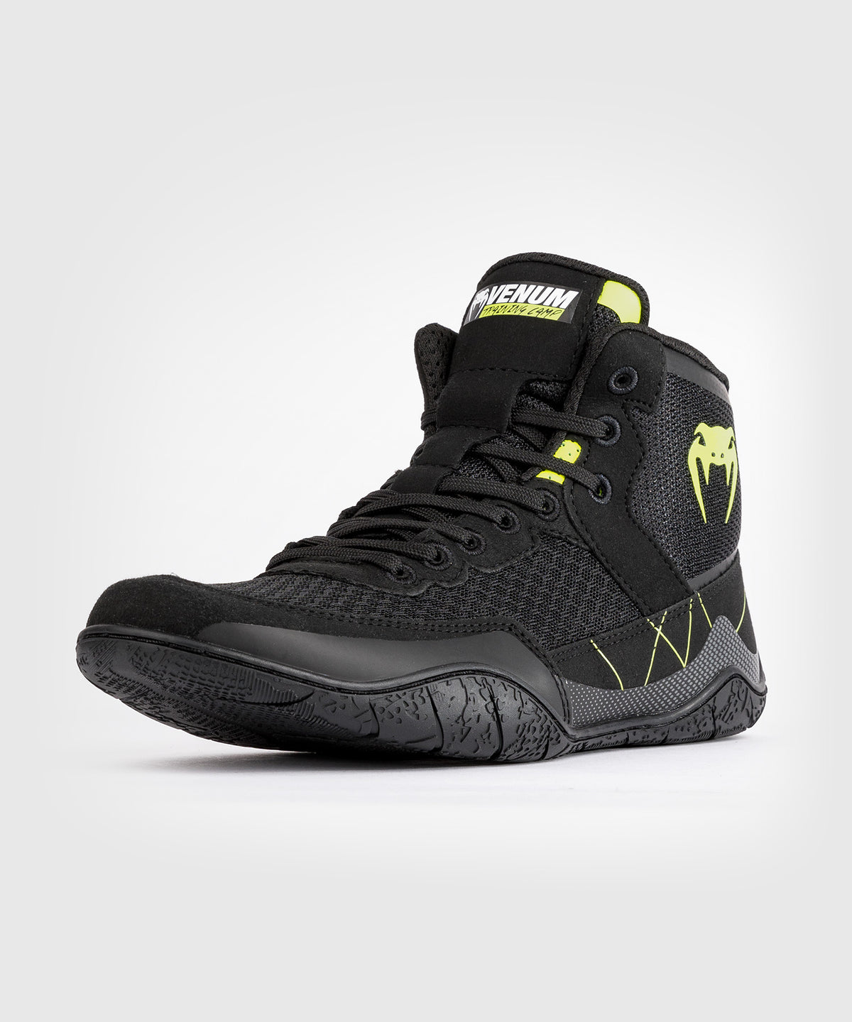 Venum Training Camp 4.0 Wrestling Shoes - Black/Neon Green