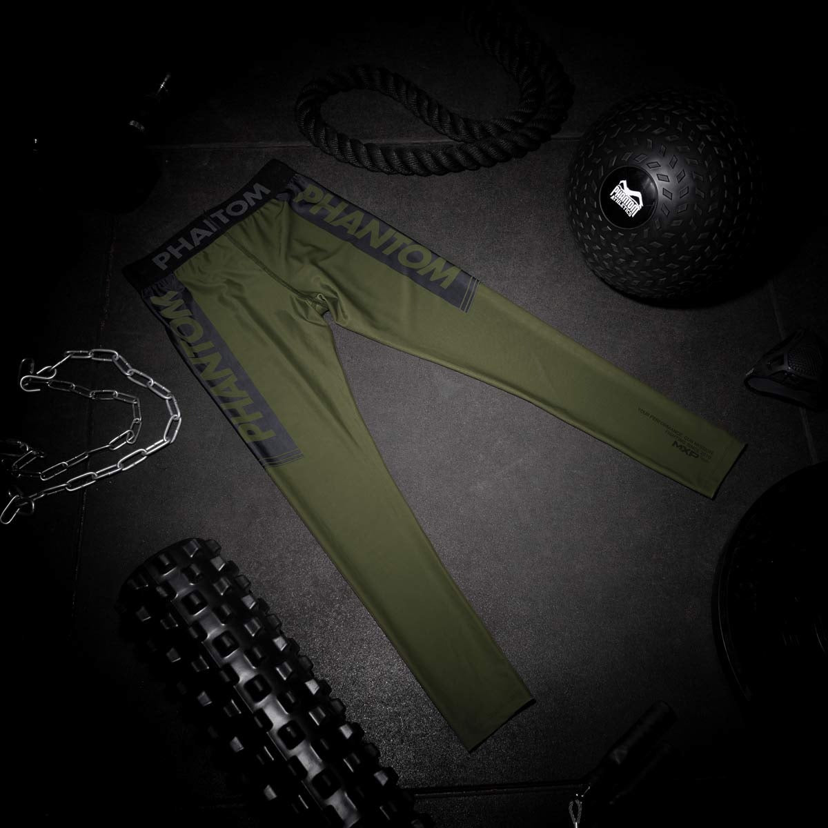 Phantom Athletics Apex Pantalones de Compresión - Caqui