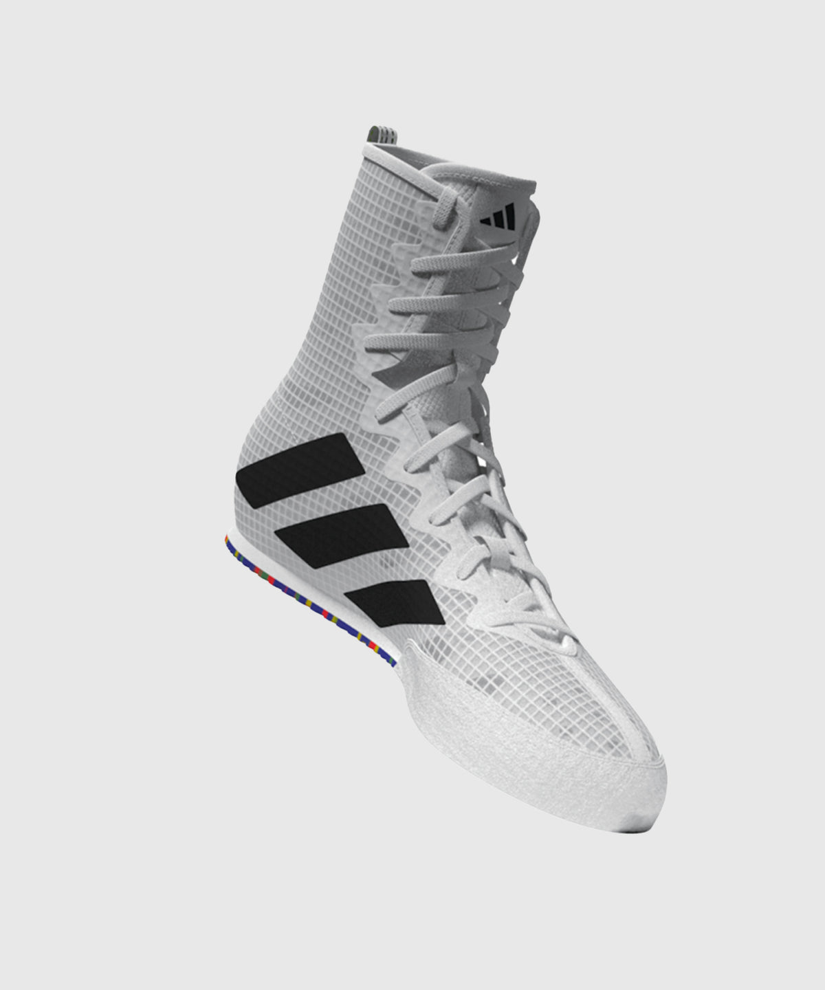 Adidas Box Hog 4 Olympique Boxschuhe - Weiß/Schwarz