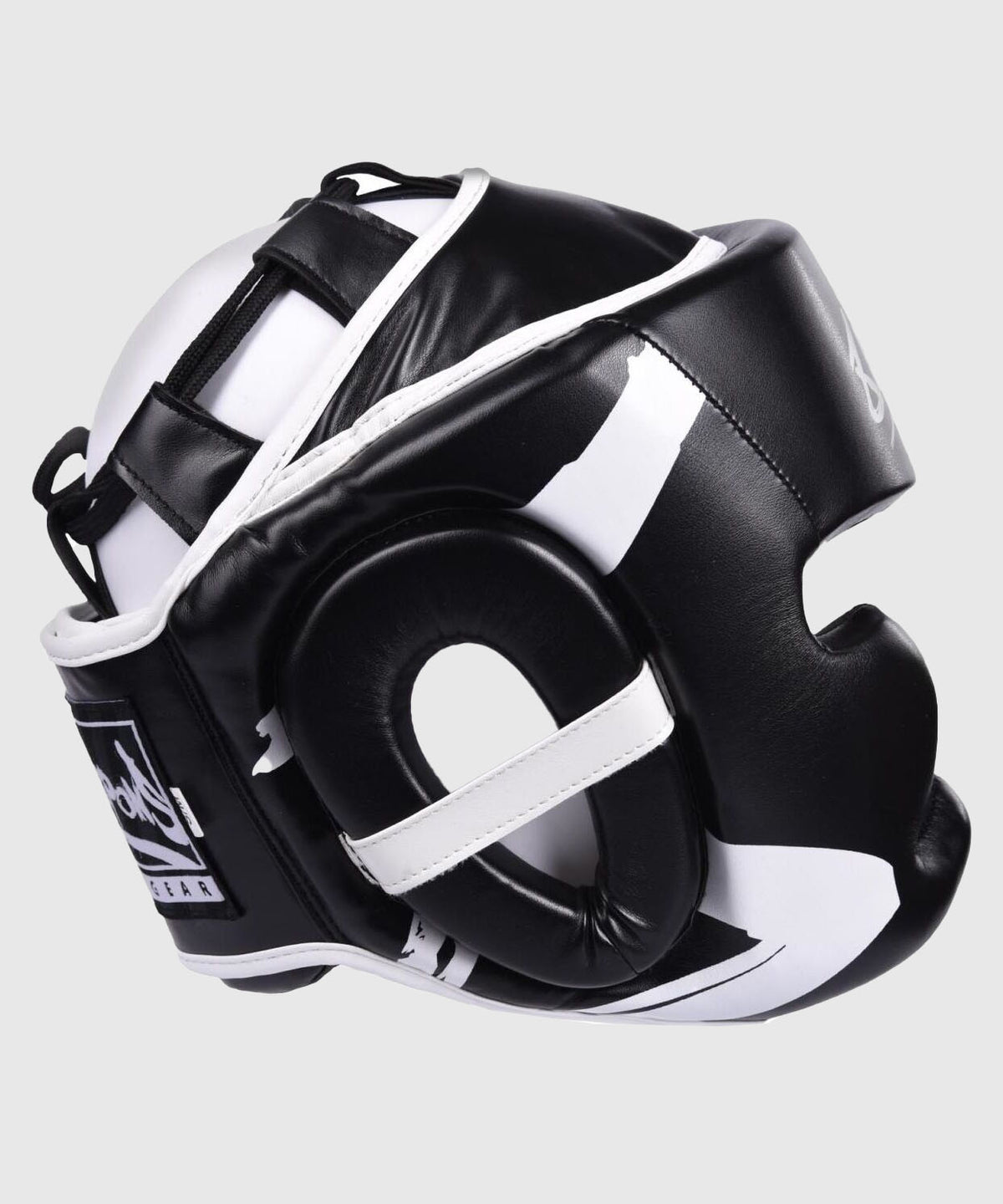 8 Weapons Unlimited Casco de Boxeo - Negro/Blanco