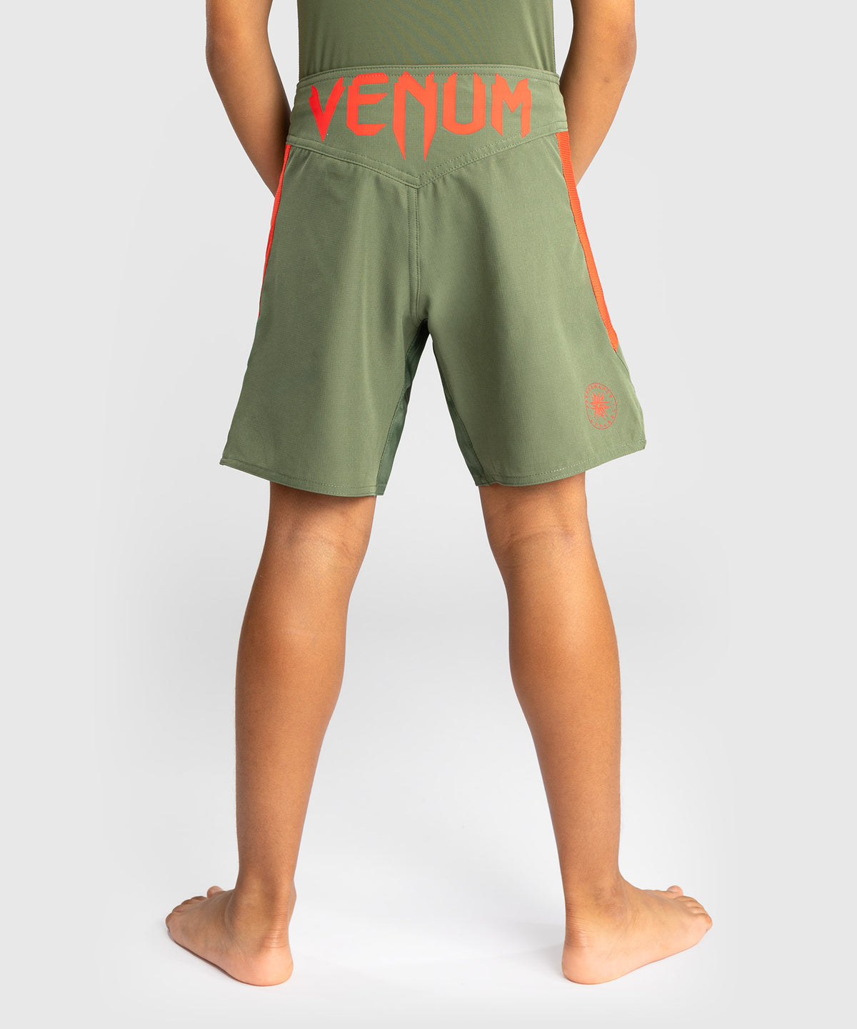 Short de Combat pour Enfants Venum Light - Vert militaire/Orange