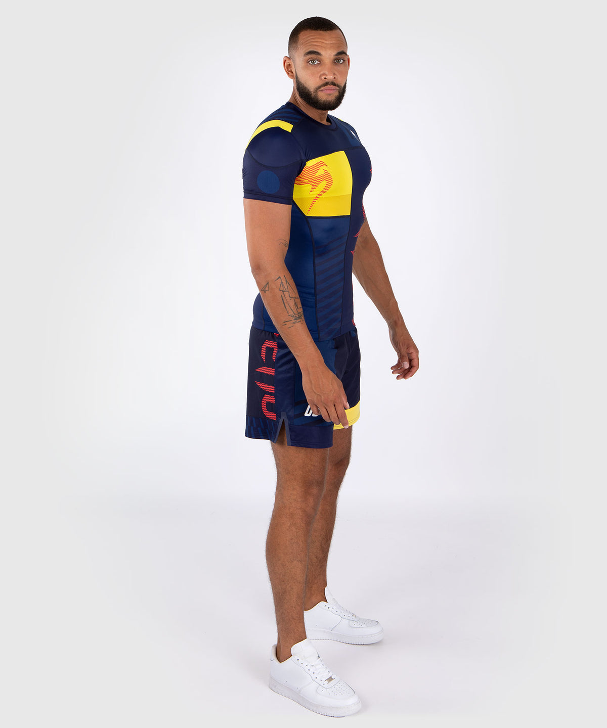 Venum Sport 05 Rashguard Short Sleeves - Blue/Yellow