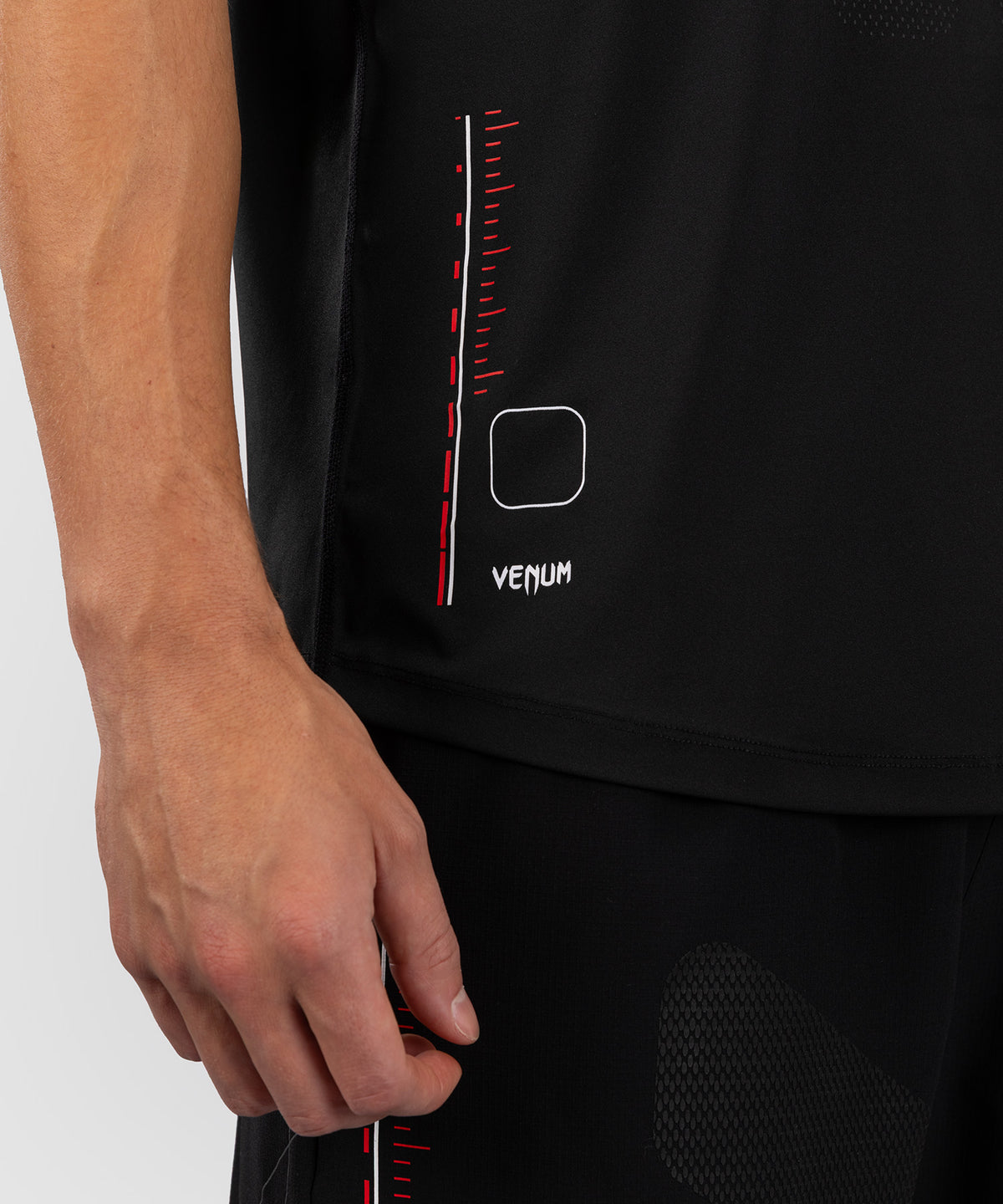 Venum Tactical XT Camiseta Dry Tech Hombre - Negra/Roja Fuego