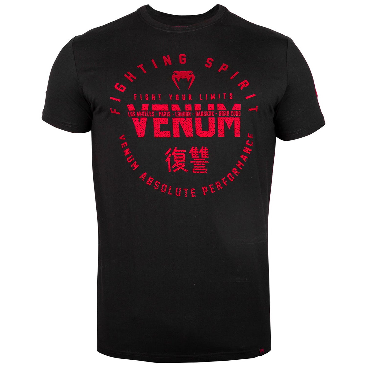 Camiseta Venum Mangas cortas - Negro/Rojo