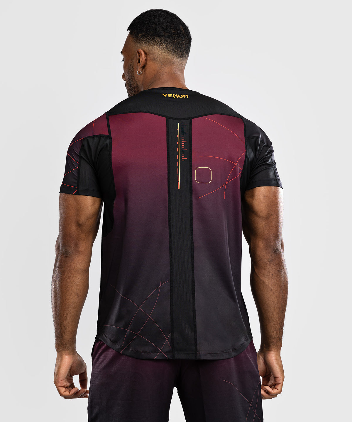 Venum Tactical XT Camiseta Dry Tech Hombre - Negra/Burdeos/Oro