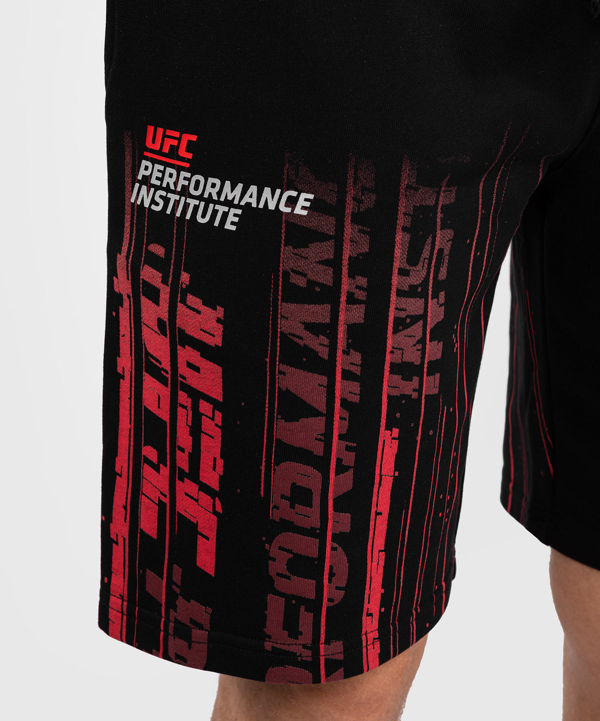 UFC Venum Performance Institute 2.0 Pantaloncini in Cotone per Uomo - Nero/Rosso