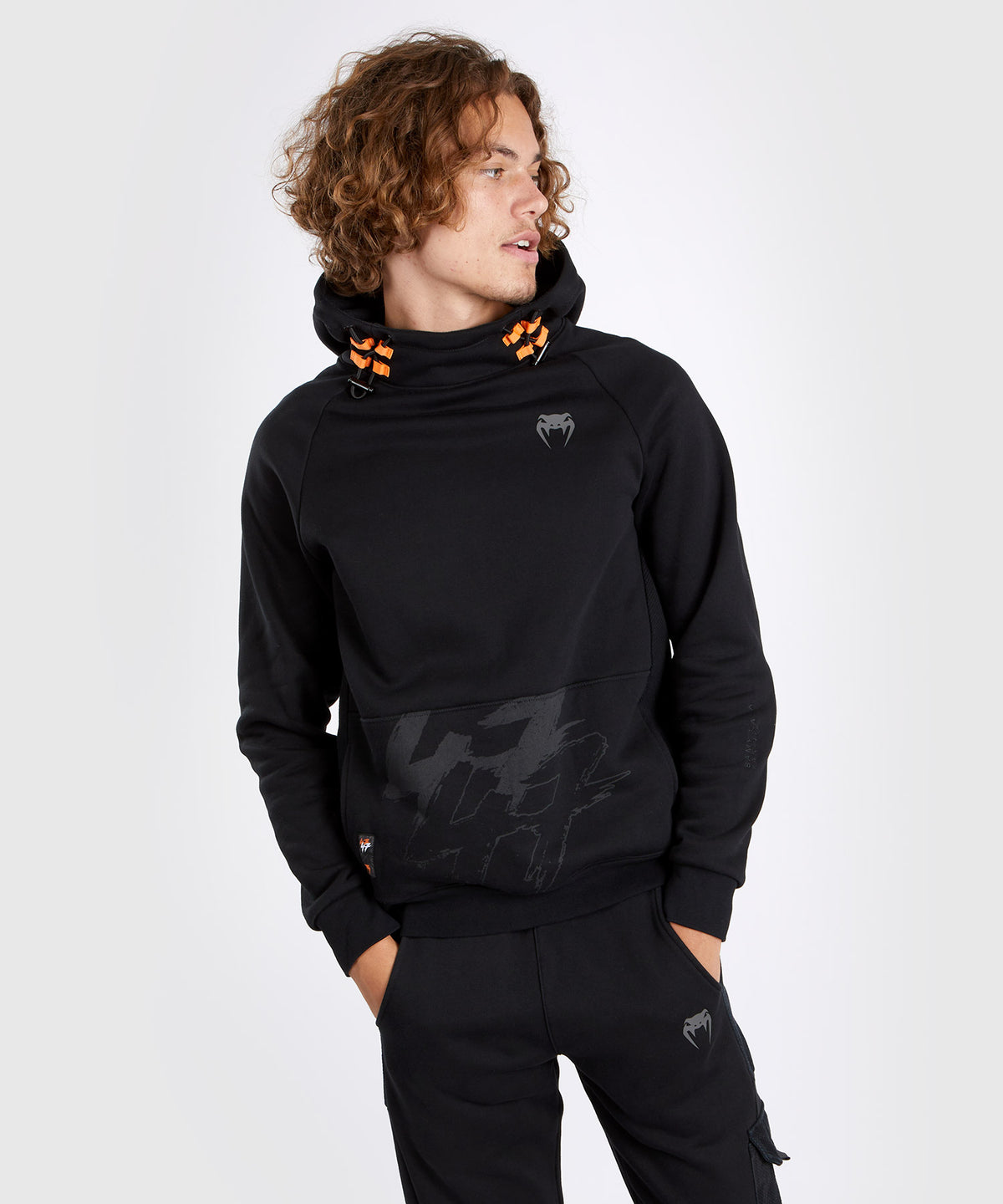 Venum S47 Felpa con Cappuccio - Nero/Arancione