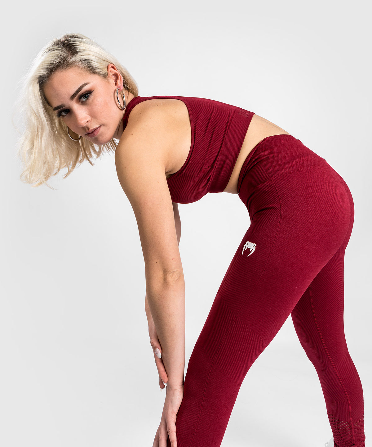 Venum Sparring Seamless 7/8 Leggings - For Women - Burgundy 