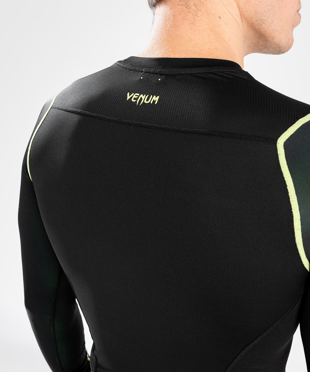 Venum Fusion 2.0  Herren Rashguard - lange Ärmel - schwarz/gelb 