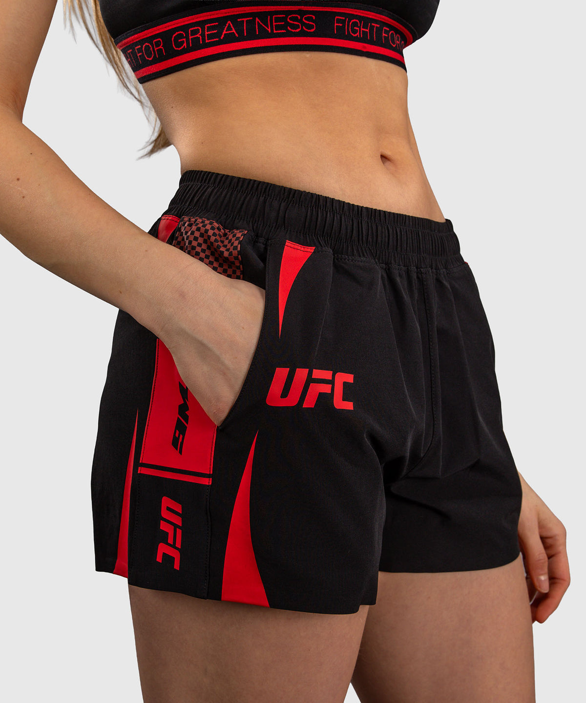 Venum UFC Unity by Venum Authentic Fight Week Short Técnico para Mujer - Negro