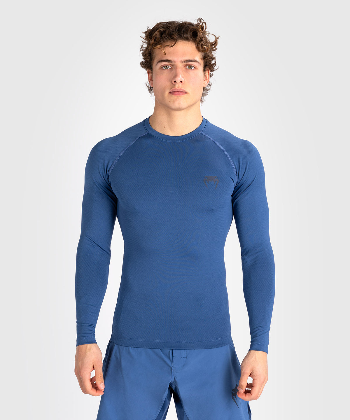 Venum Contender Herren Langärmeliger Rashguard - Blau