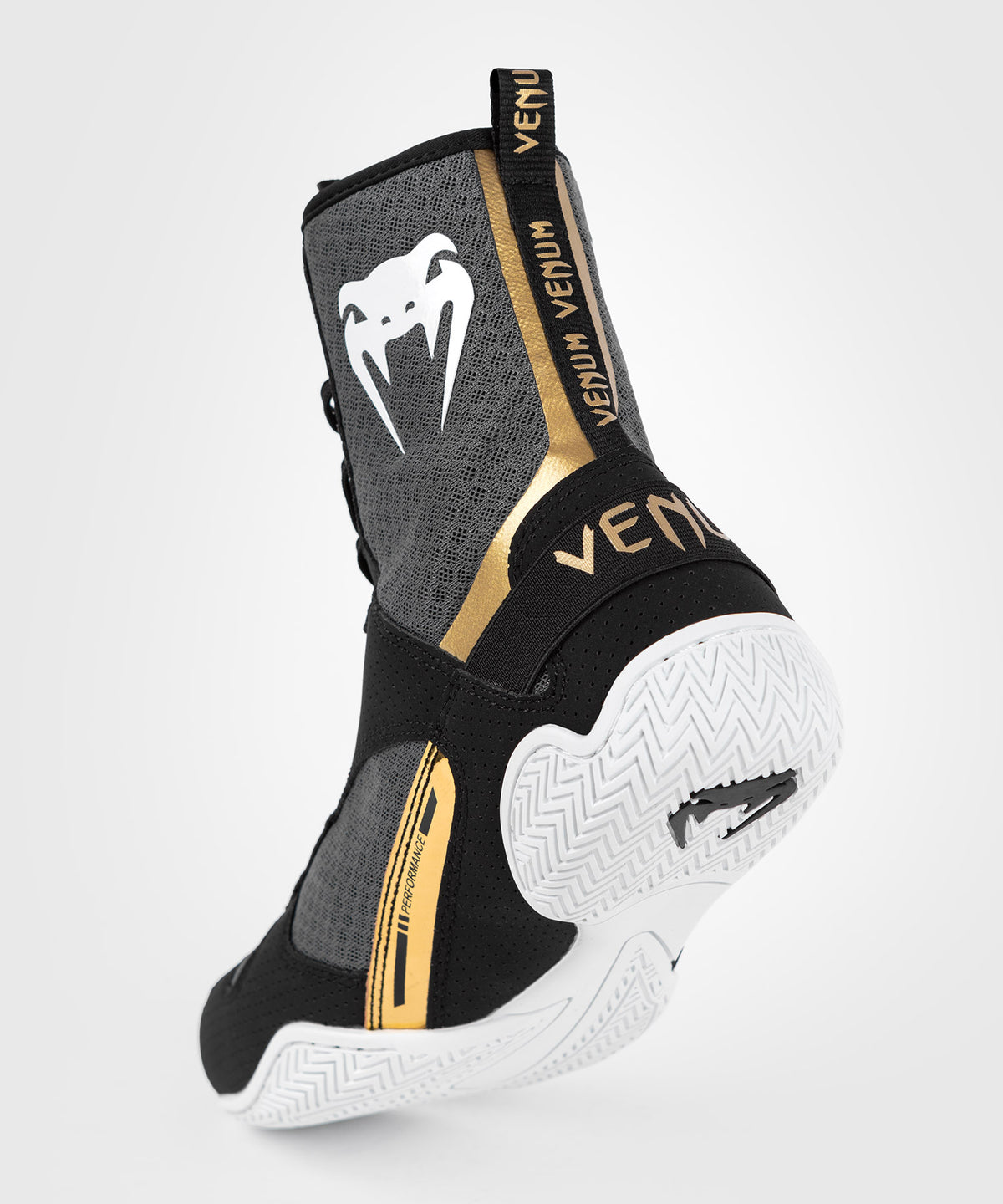 Chaussures de boxe Venum Elite - Noir/Blanc/Or