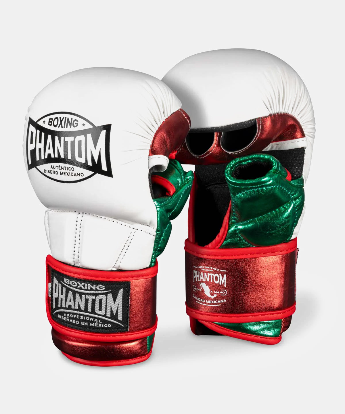 Phantom Athletics Mexico MMA Sparring Gloves - White/Green/Red