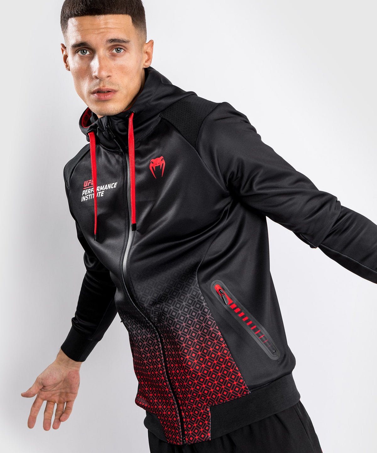 UFC Venum Performance Institute Kapuzen-Sweatshirt - Schwarz/Rot