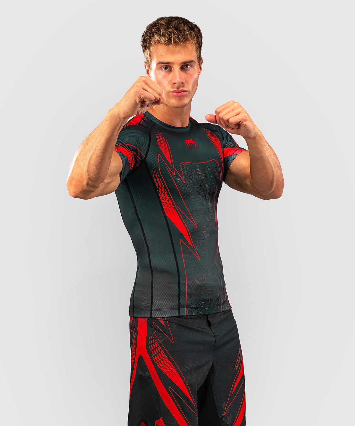 Venum Amazonia Reborn Short Sleeve Rashguard - Black/Red