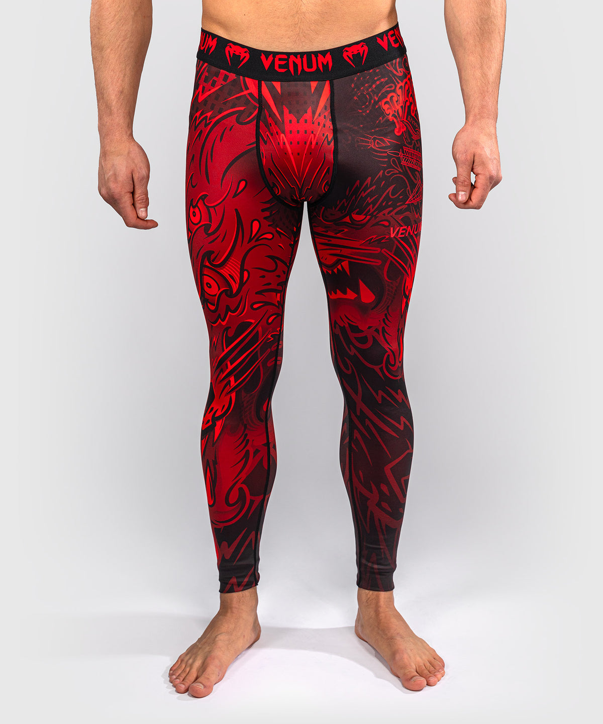 Venum Wolf Atak Spats – Schwarz/Rot