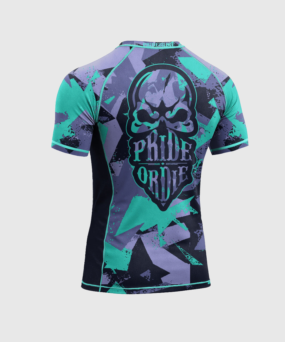 Pride Or Die Reckless 2.0 Rashguard a Maniche Corte - Nero