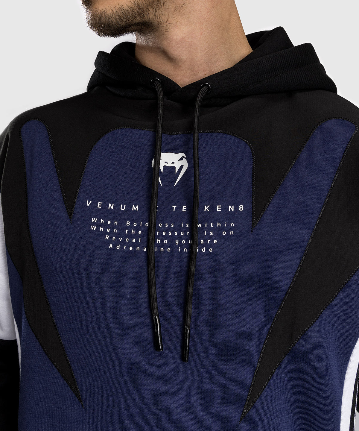 Venum x TEKKEN 8 - Jin Kazama Hoodie - Blau/Schwarz/Weiß