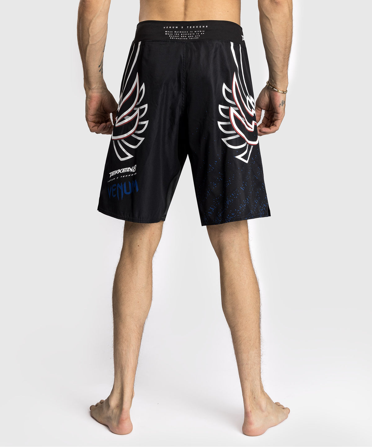 Short de combat Venum x TEKKEN 8 - Jin Kazama - Bleu/Noir/Blanc