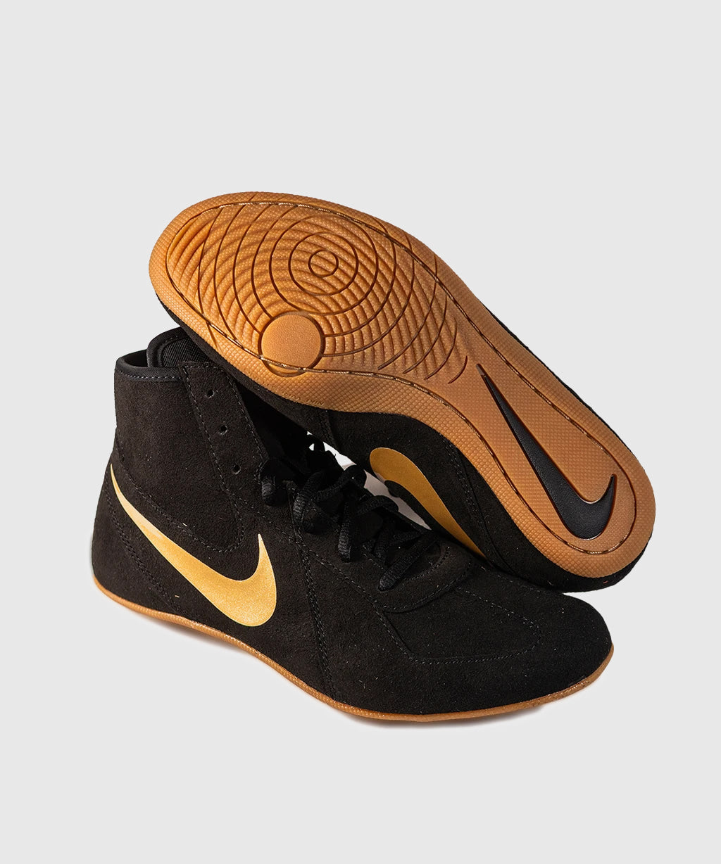 Chaussures de lutte Nike Footsweep 2 - Noir/Or/Gomme
