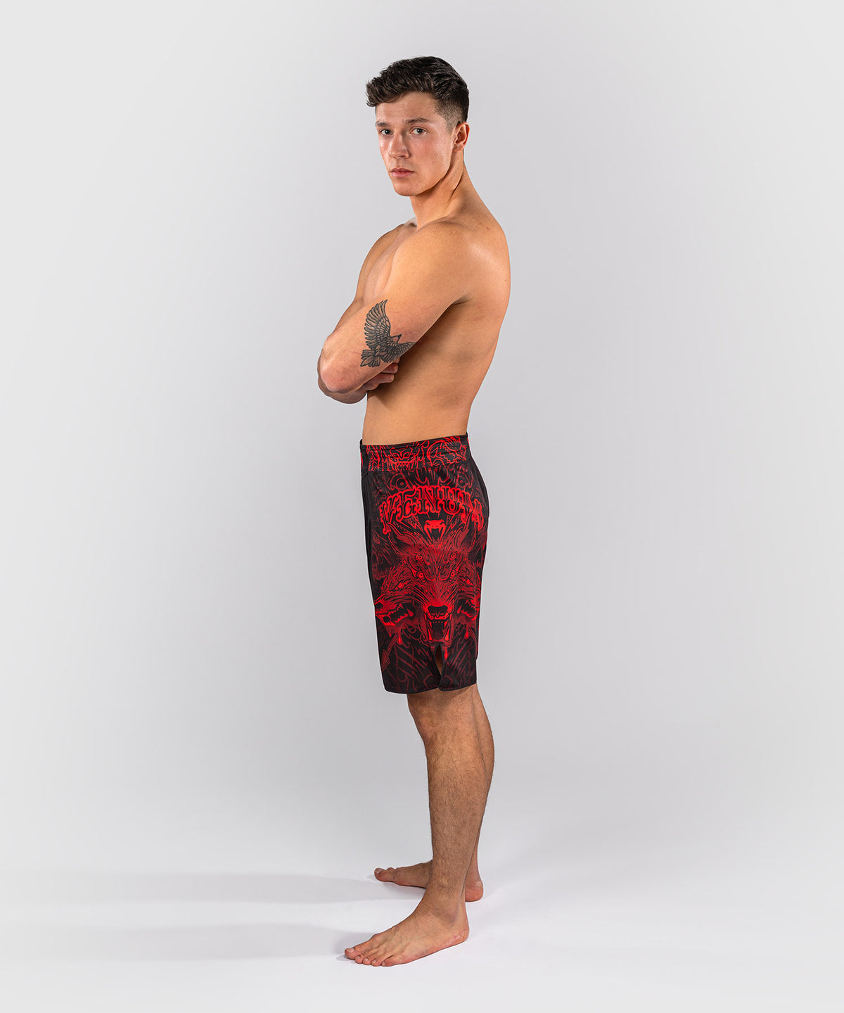 Short de Combat Venum Wolf Atak – Noir/Rouge