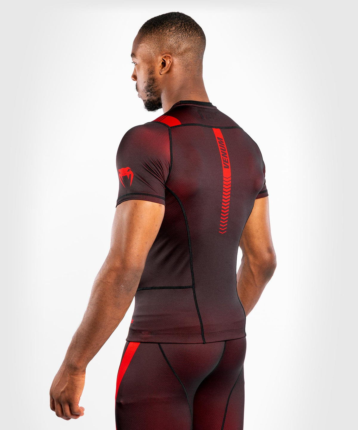 Camiseta de compresión Venum No Gi 3.0 - Manga corta - Negro/Rojo