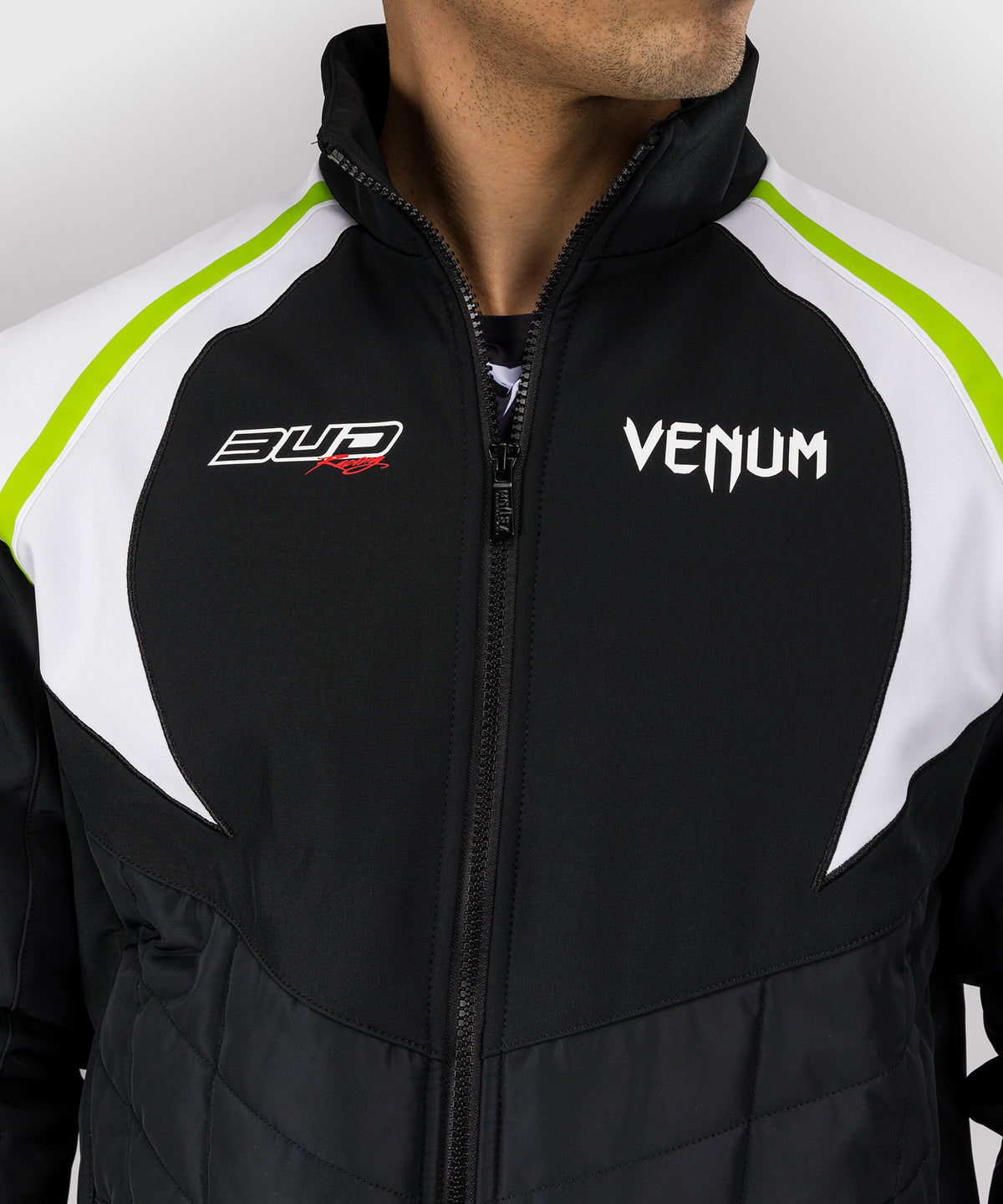 Venum x Bud Racing Herren Jacke - Schwarz/Weiß/Limettengrün
