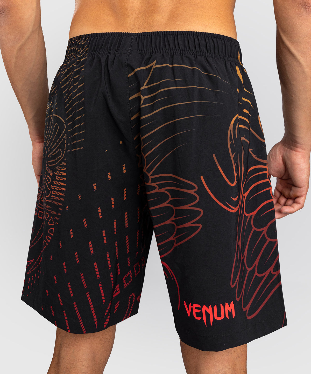 Venum Quetzal Fury Training Shorts - Black/Fury Red/ Tangerine