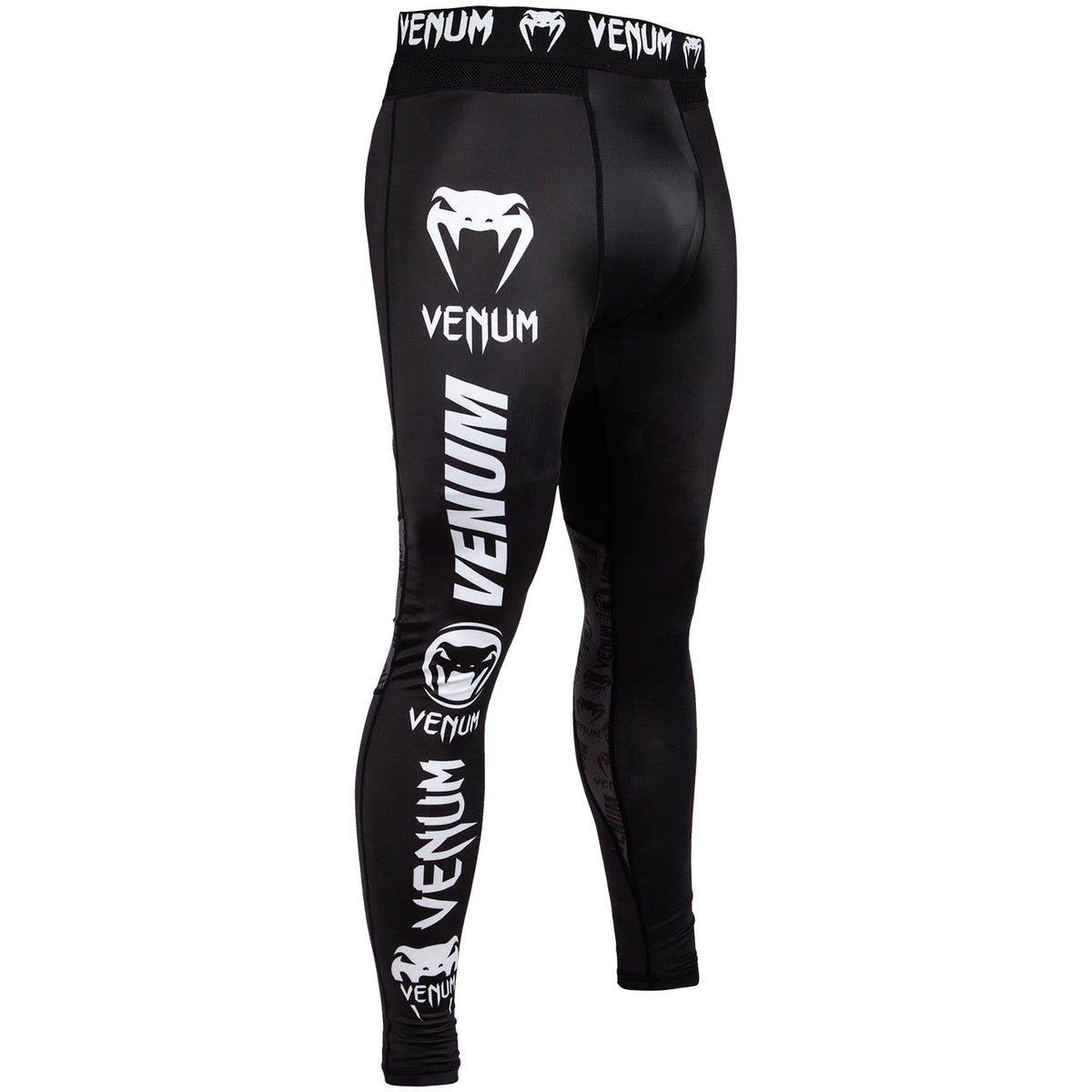 Venum Logos Compression Pants - Black/White