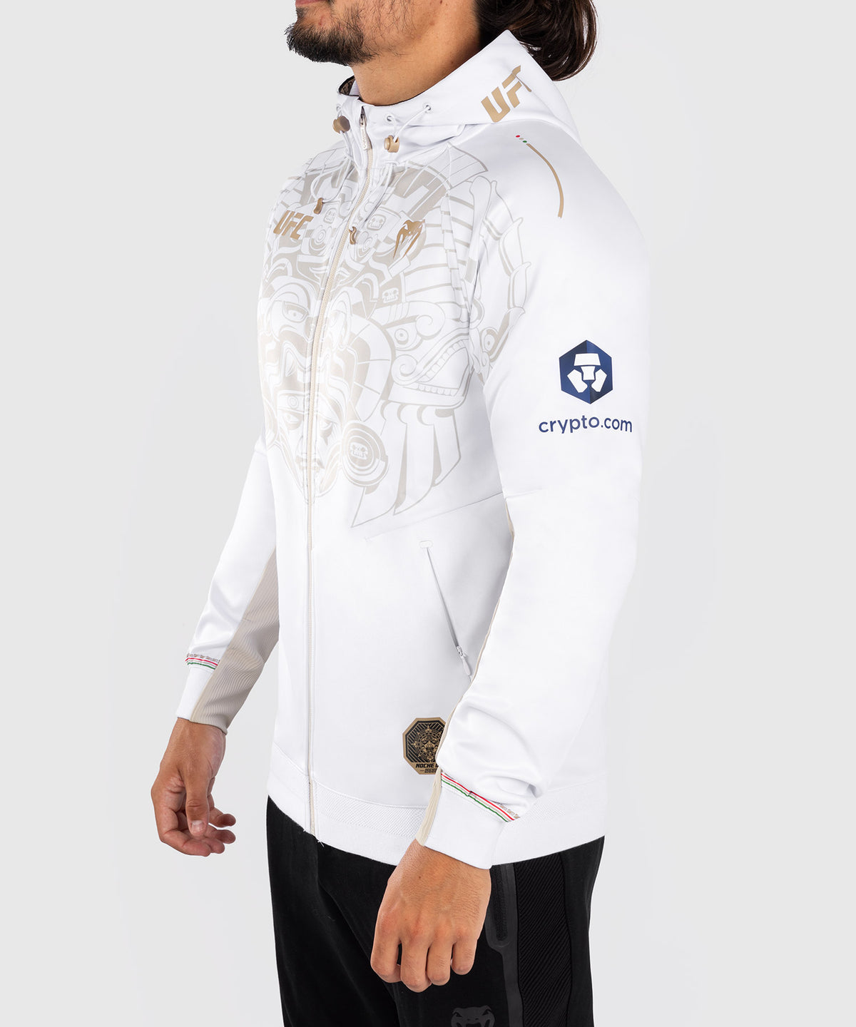 Noche UFC by Venum Authentic Fight Night Sweat à capuche pour homme - Blanc