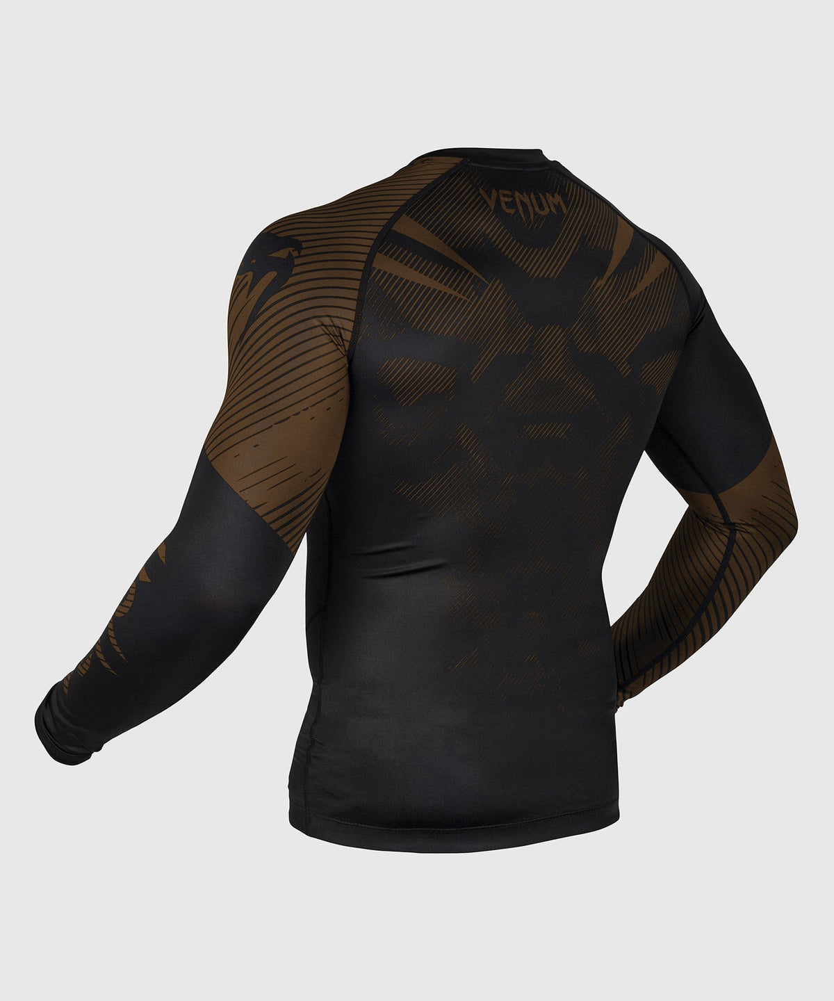Rashguard Venum NoGi 2.0 - Manches Longues Approuvé IBJJF - Noir/Marron