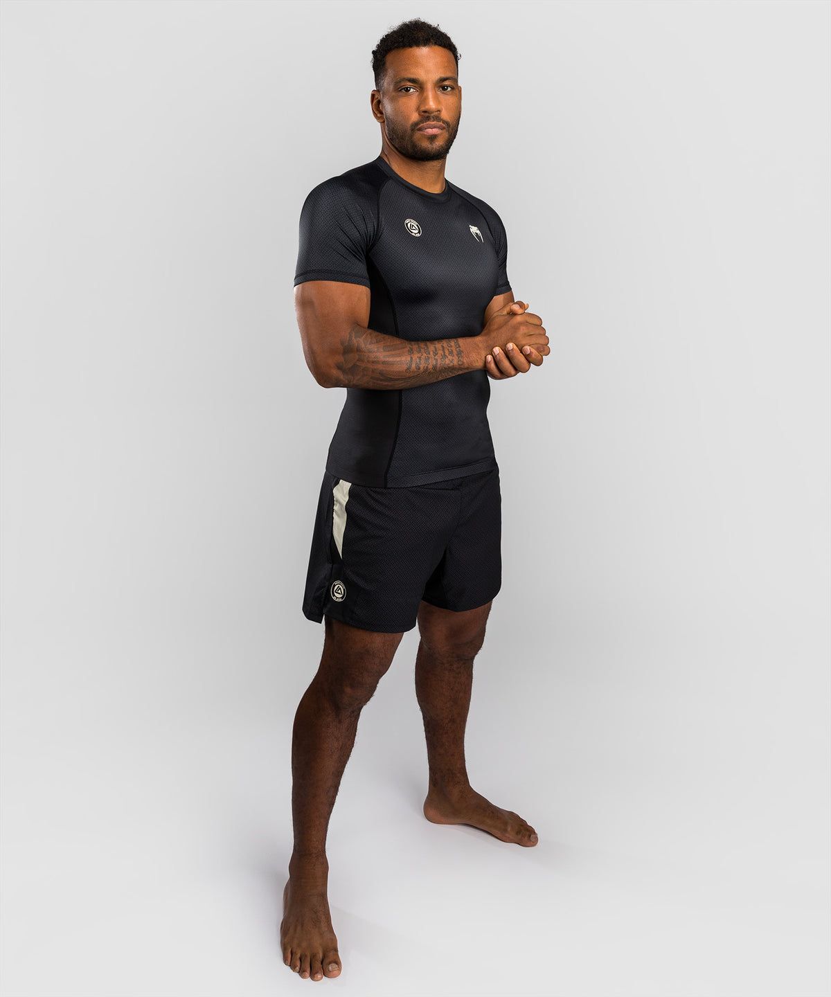 Venum x Roger Gracie Academy Kurzarm Rashguard - Schwarz