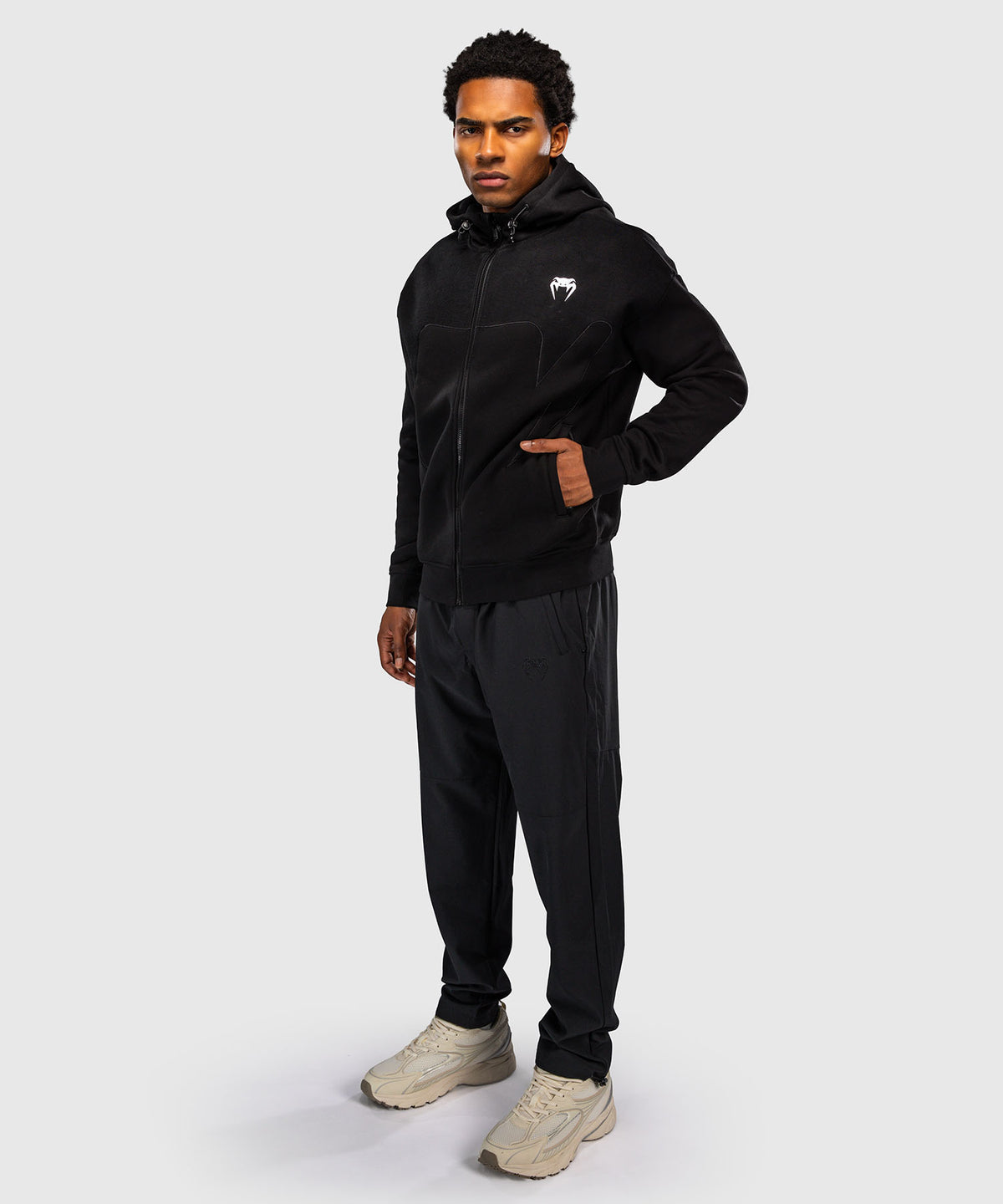 Venum Attack Fleece & Weave Track Jacket - Black