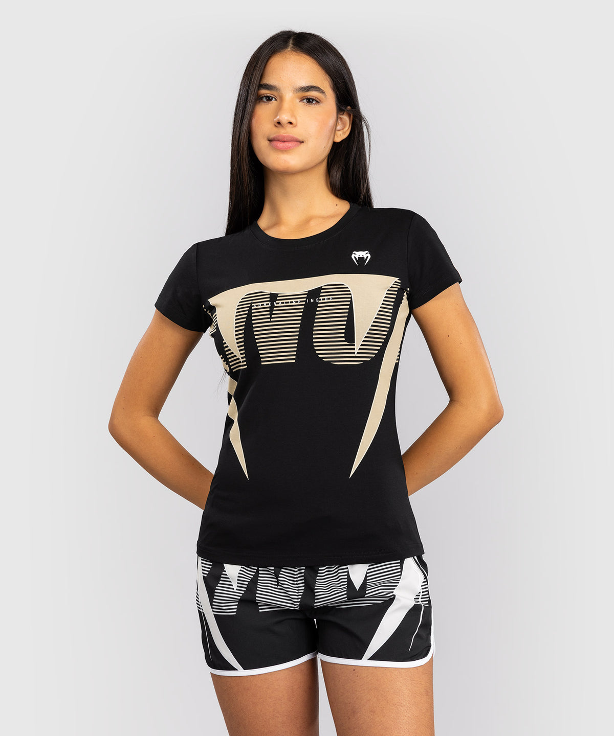 Venum Adrenaline T-Shirt Donna – Nero/Avorio