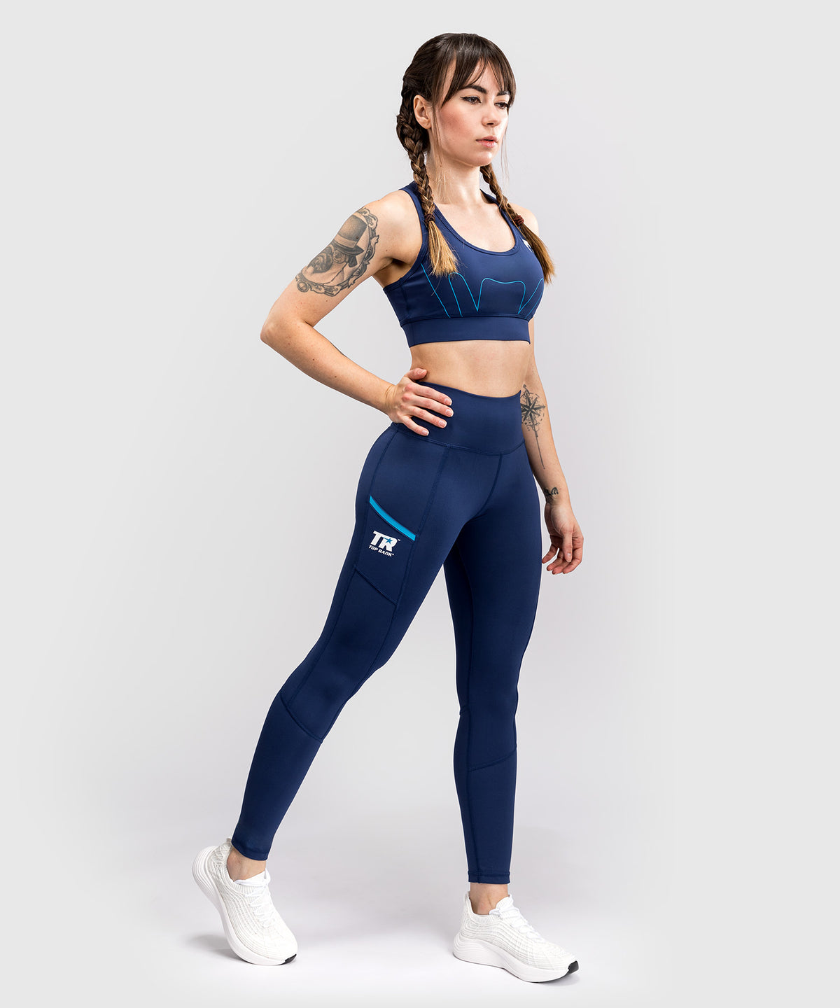 Venum x Top Rank Original Women's 7/8 Leggings - Navy Blue