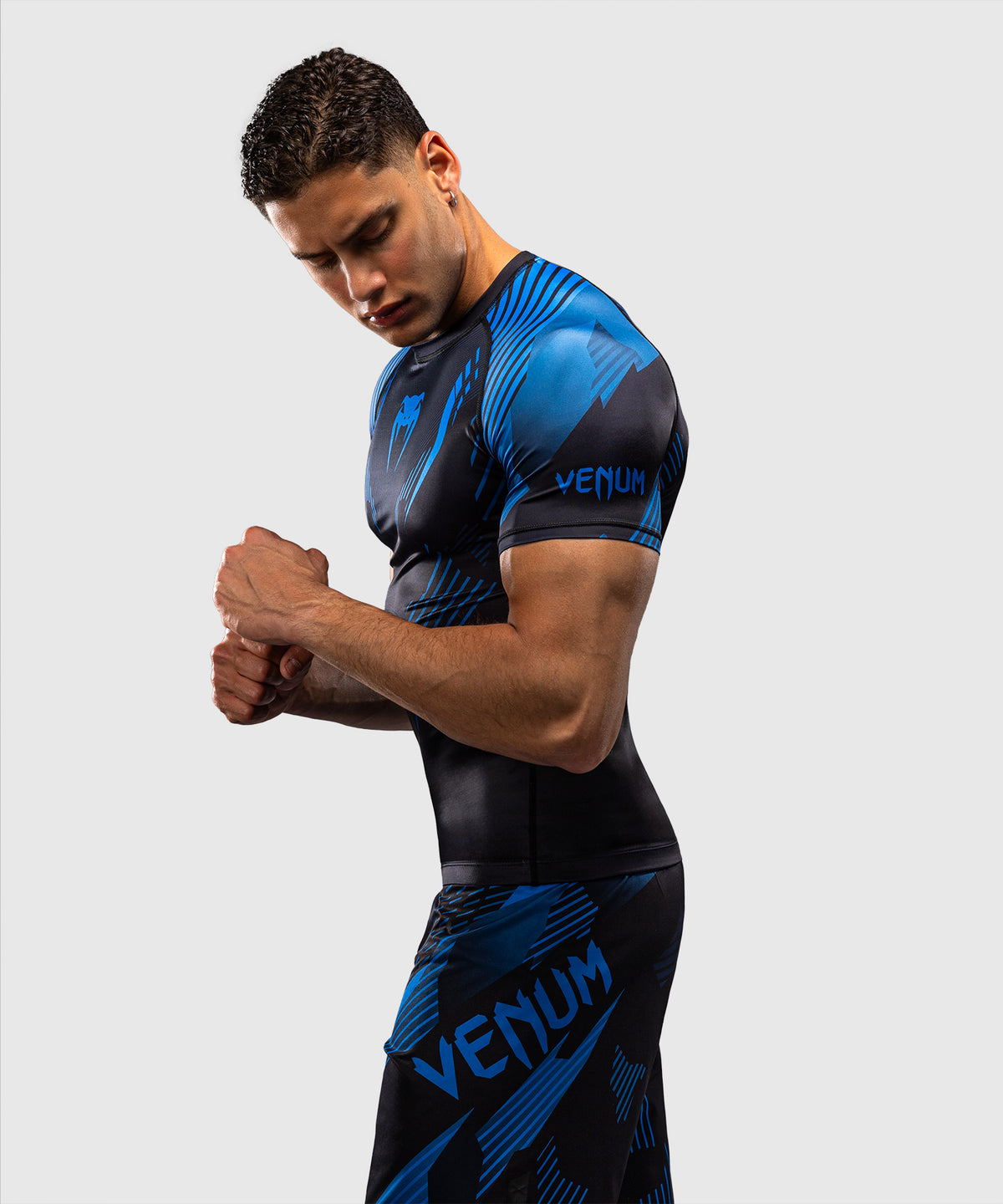 Rashguard à Manches Courtes Venum No-Gi 6.0 - Noir/Bleu