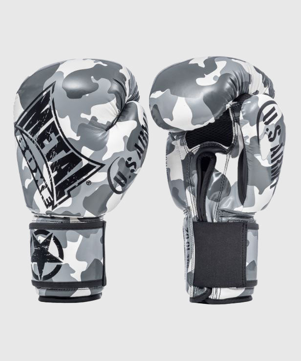 Metal Boxe Army Super Training Compétition Boxing Gloves - Camo Grey
