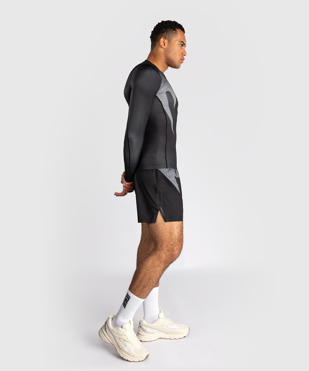 Rashguard Venum No Gi - Noir/Gris Argenté