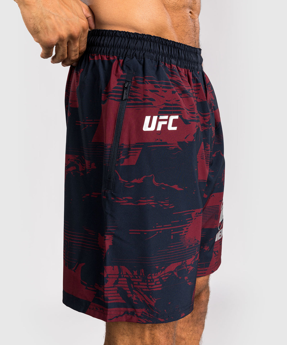 UFC Zenith by Venum Authentic Fight Week Performance Short Herren - Marineblau/Burgunderrot/Silber
