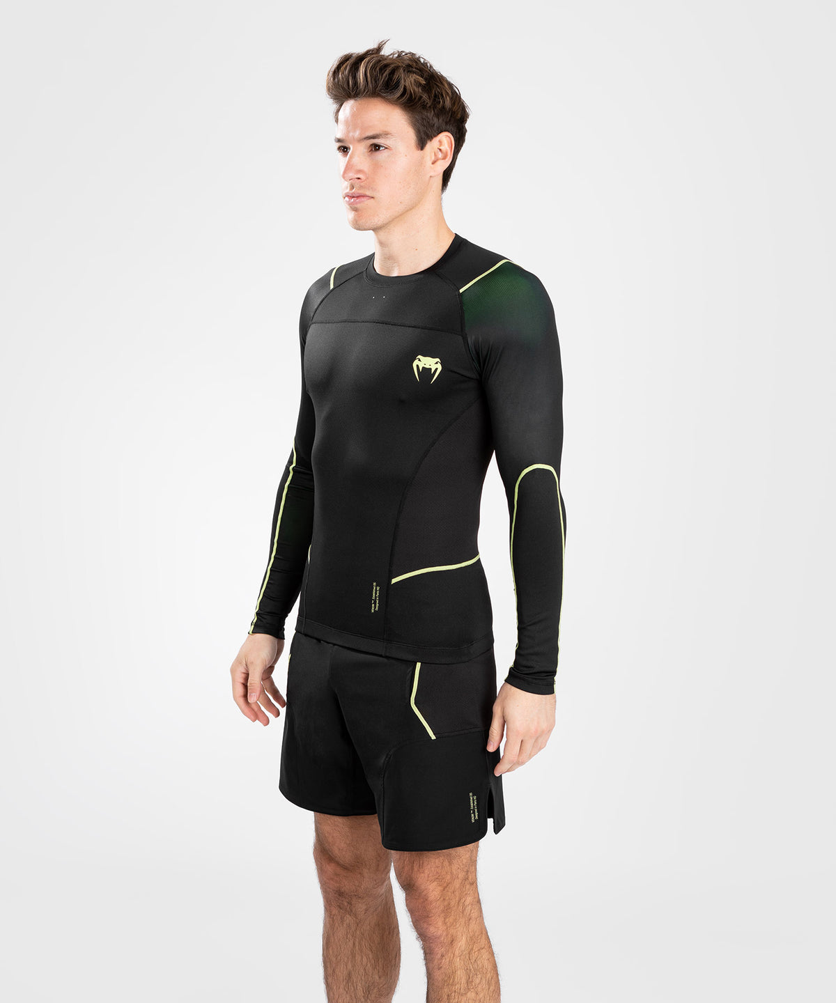 Venum Fusion 2.0  Herren Rashguard - lange Ärmel - schwarz/gelb 