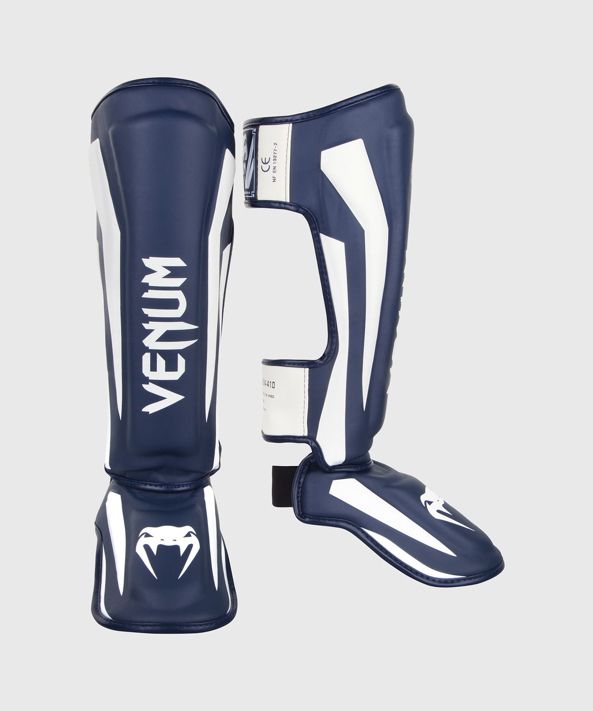 Venum Elite Standup Shin guards - White/Navy Blue