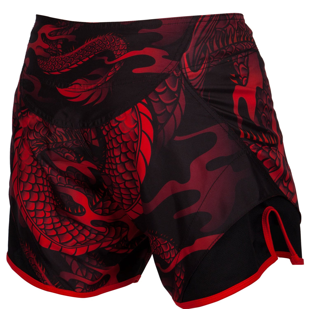Fightshort court Venum Dragon's Flight - Noir/Rouge