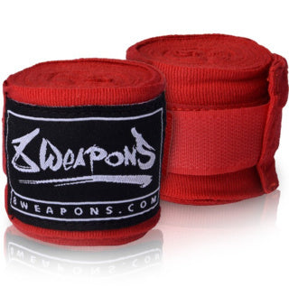 8 Weapons Boxing Hand Wraps Semi-Elastic (3.5m) - Red