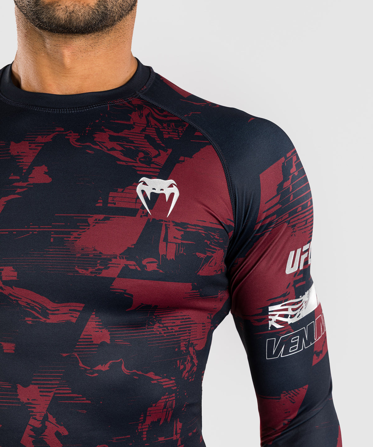 Men's UFC Zenith by Venum Burgundy Authentic Fight Week Performance Long Sleeve Rashguard