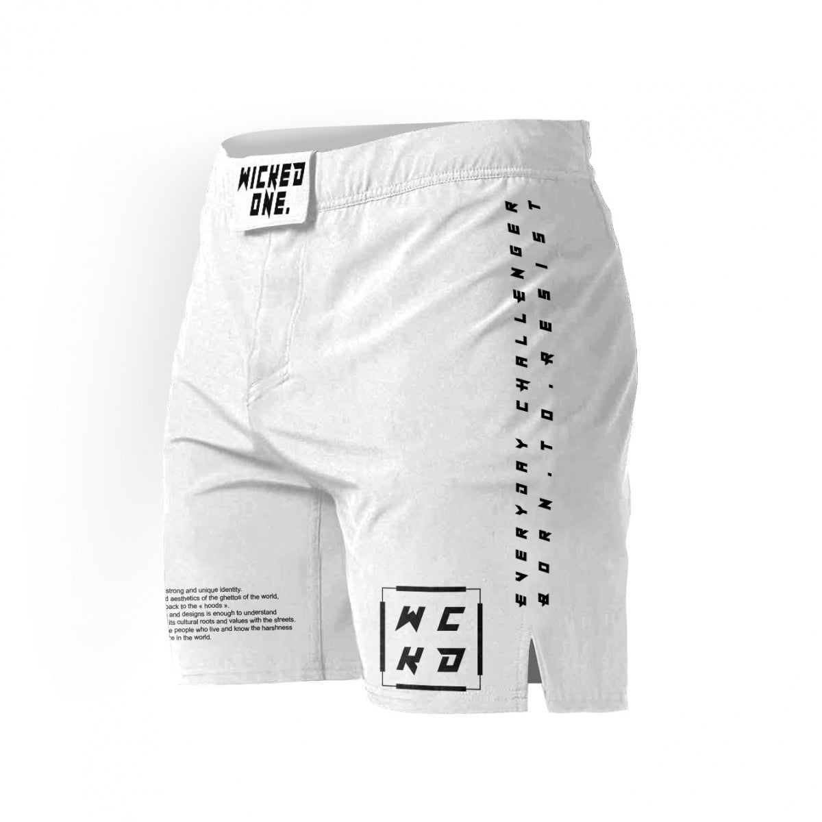 Wicked One Training Score Fight Shorts - White
